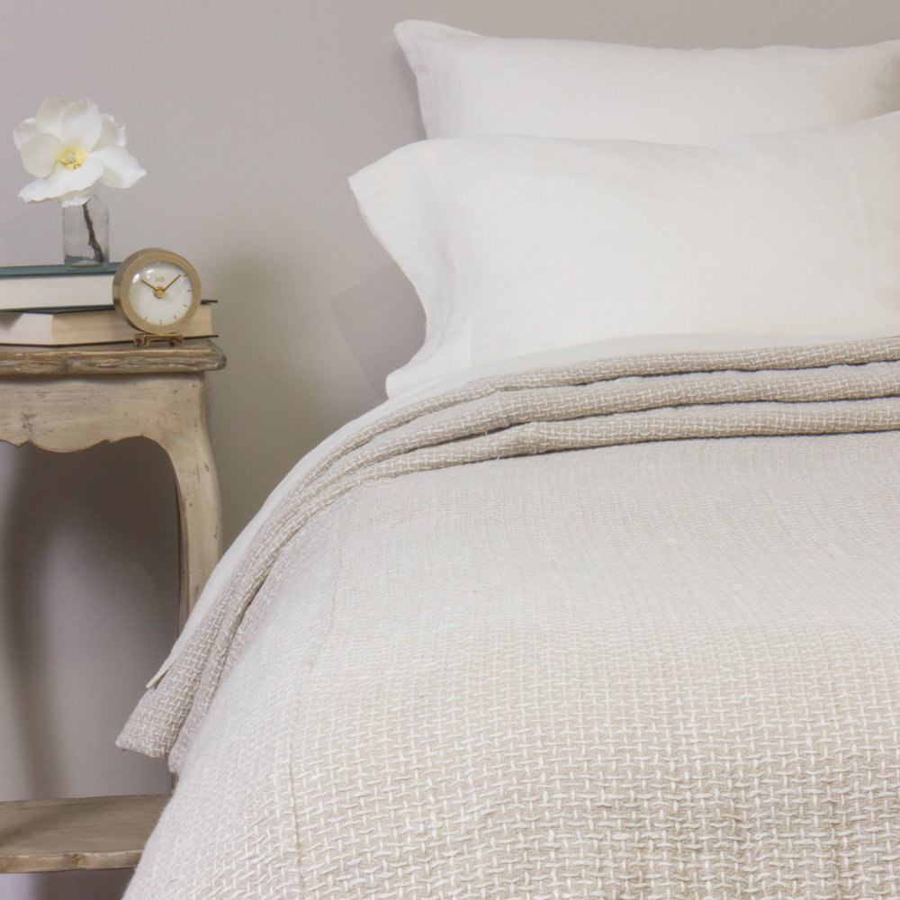Linen coverlet discount